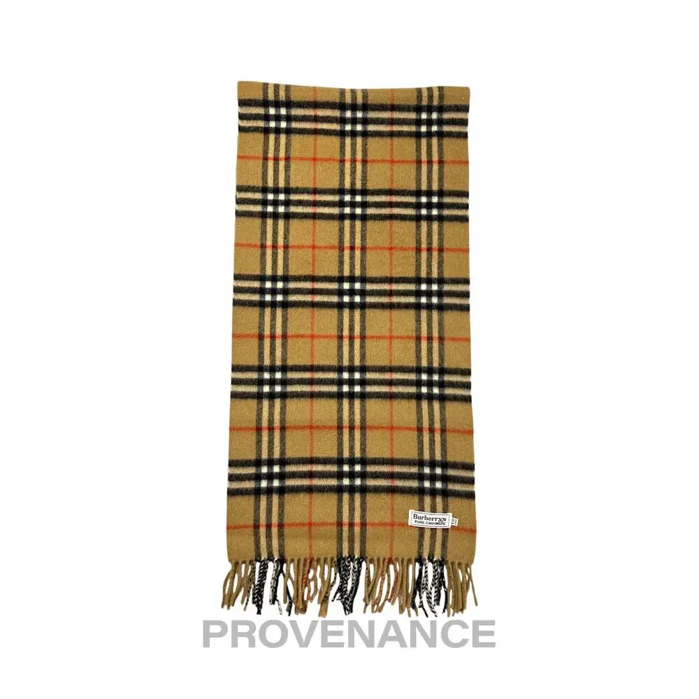 🔴 Vintage Burberrys Scarf Nova Check 100% PURE CASHMERE
